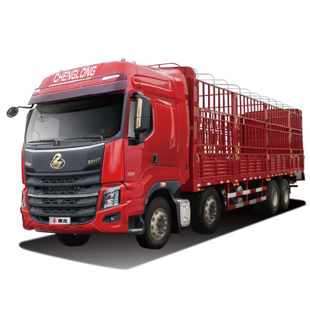 China Chenglong Factory Price 8X4 Fence Van Cargo Truck Fuel Economy Heavy Truck for Sale