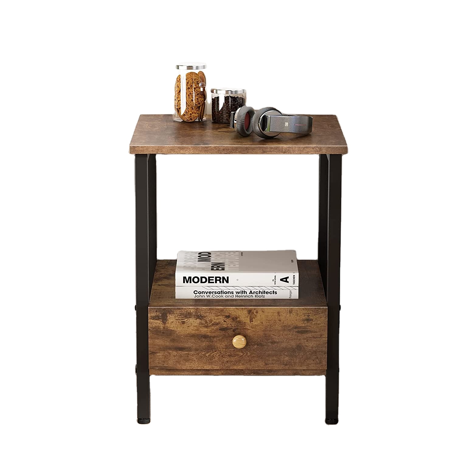 Modern Customized Color Furniture Wood Top Rectangular Side Table For Living Room Sofa Table End Table