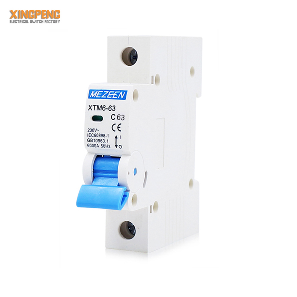 MEZEEN MCB XTM6 модель 6ka C curve 230v ac однополюсный мини-выключатель mcb