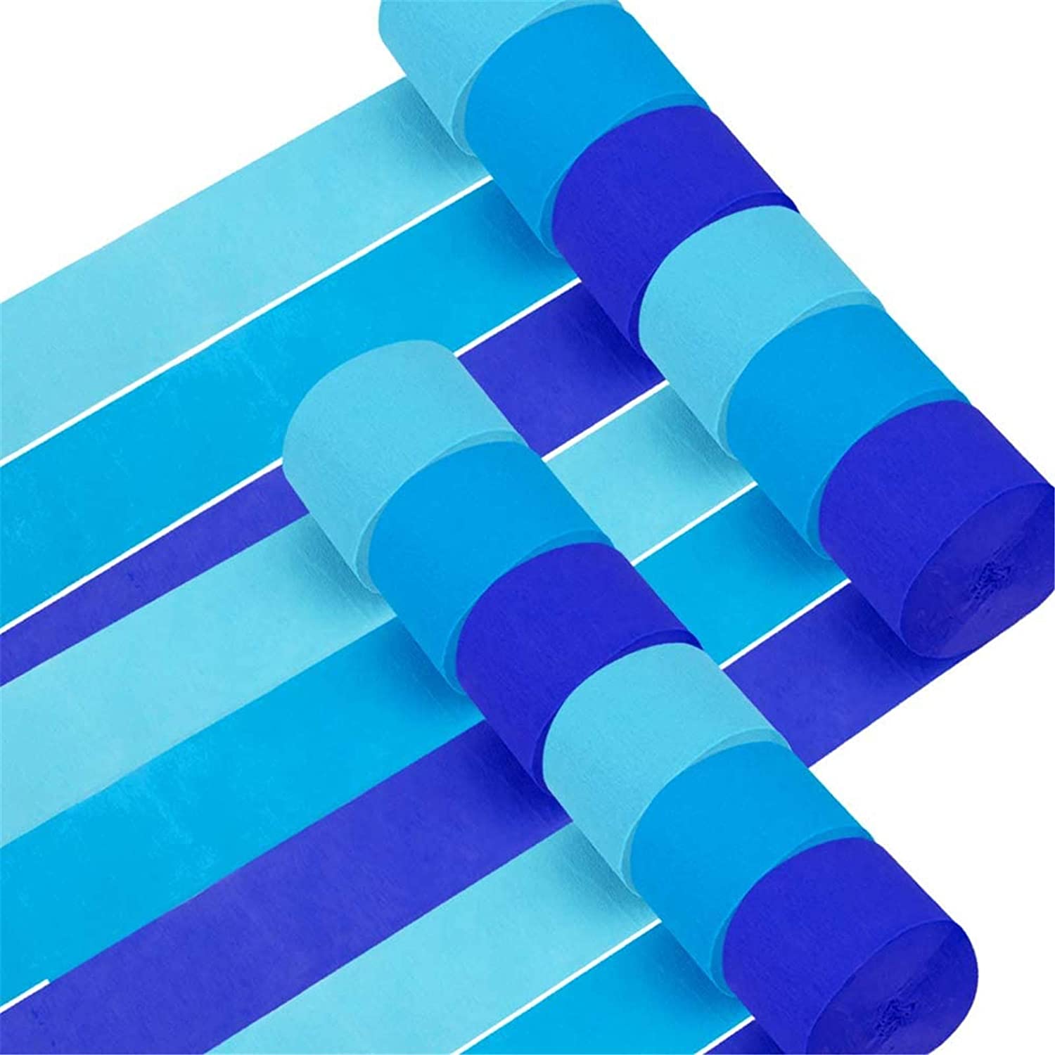 Blue Crepe Streamers for Birthday Party Class Party Family Gathering Thanksgiving Christmas Decoration