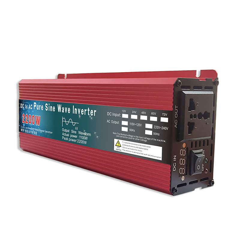 Чистая Синусоидальная волна инвертор постоянного тока 12v/24v к переменному току 110V/220V 1000W 1600W 2000W 3000W Портативный Power Bank Конвертор Солнечный инвертор
