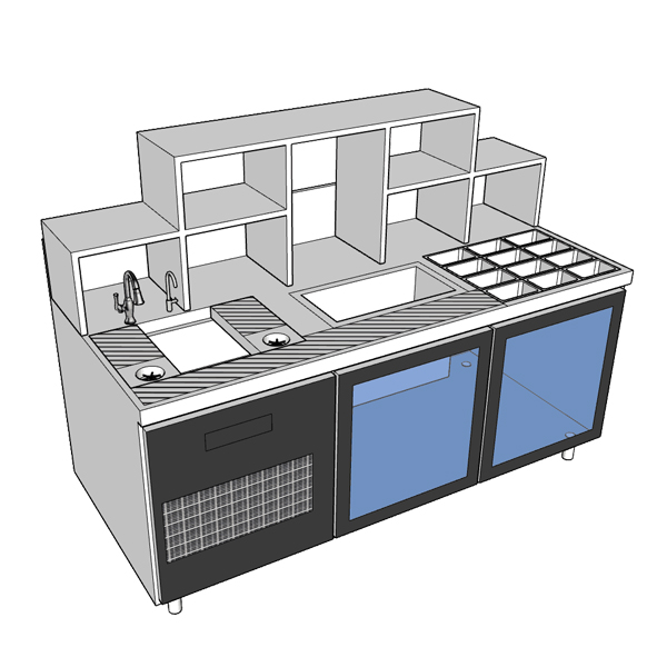 Hot Selling Bubble Tea Counter Milk Tea Bar Counter Milk Tea Vending Machine For Food Shop