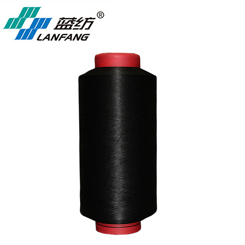 polyester dope dyed textured yarn DTY colored yarn DD BLACK 150d/48f AAGRADE