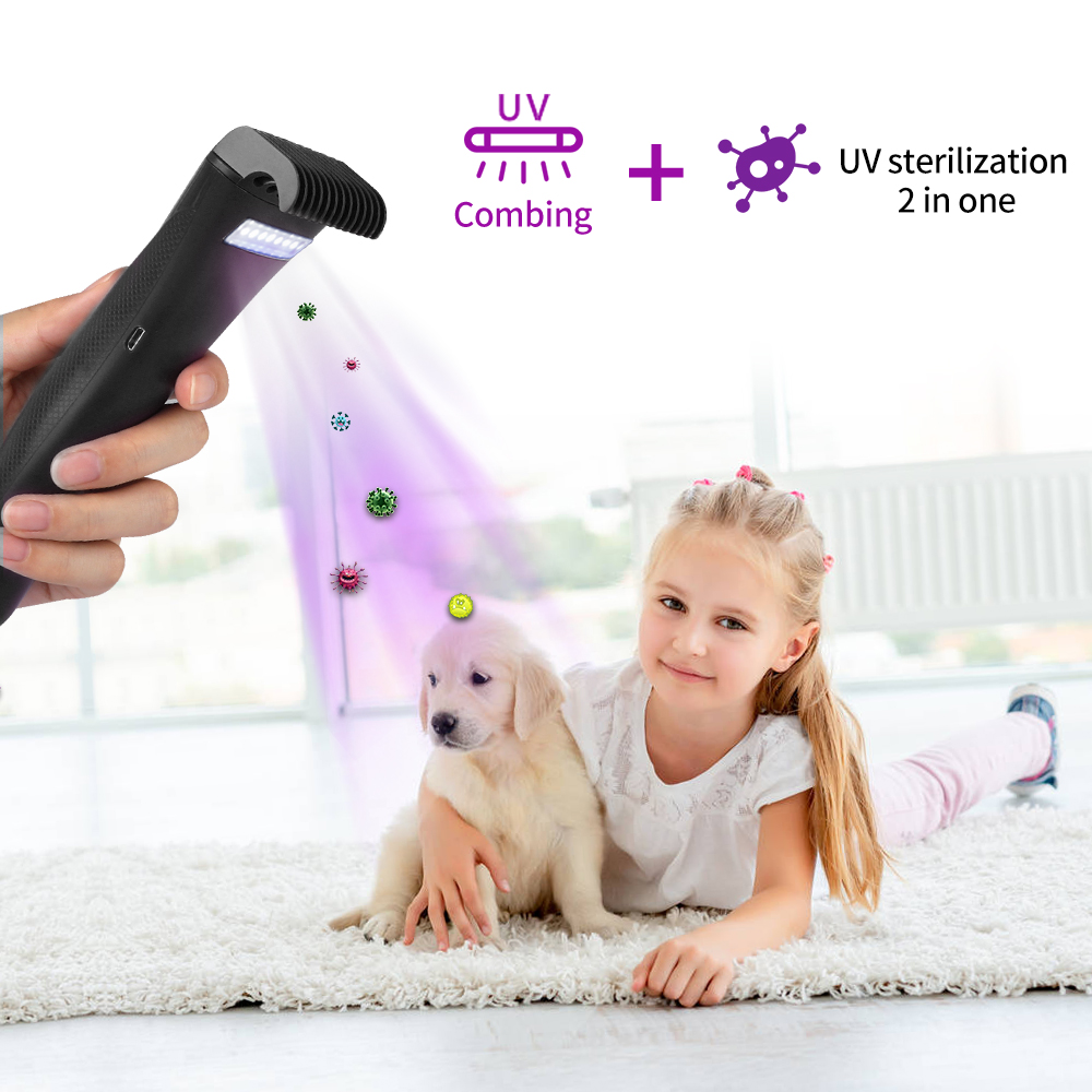 Anti bacterial Pet Stainless comb comb sterilizer hair comb sterilization disinfection brush