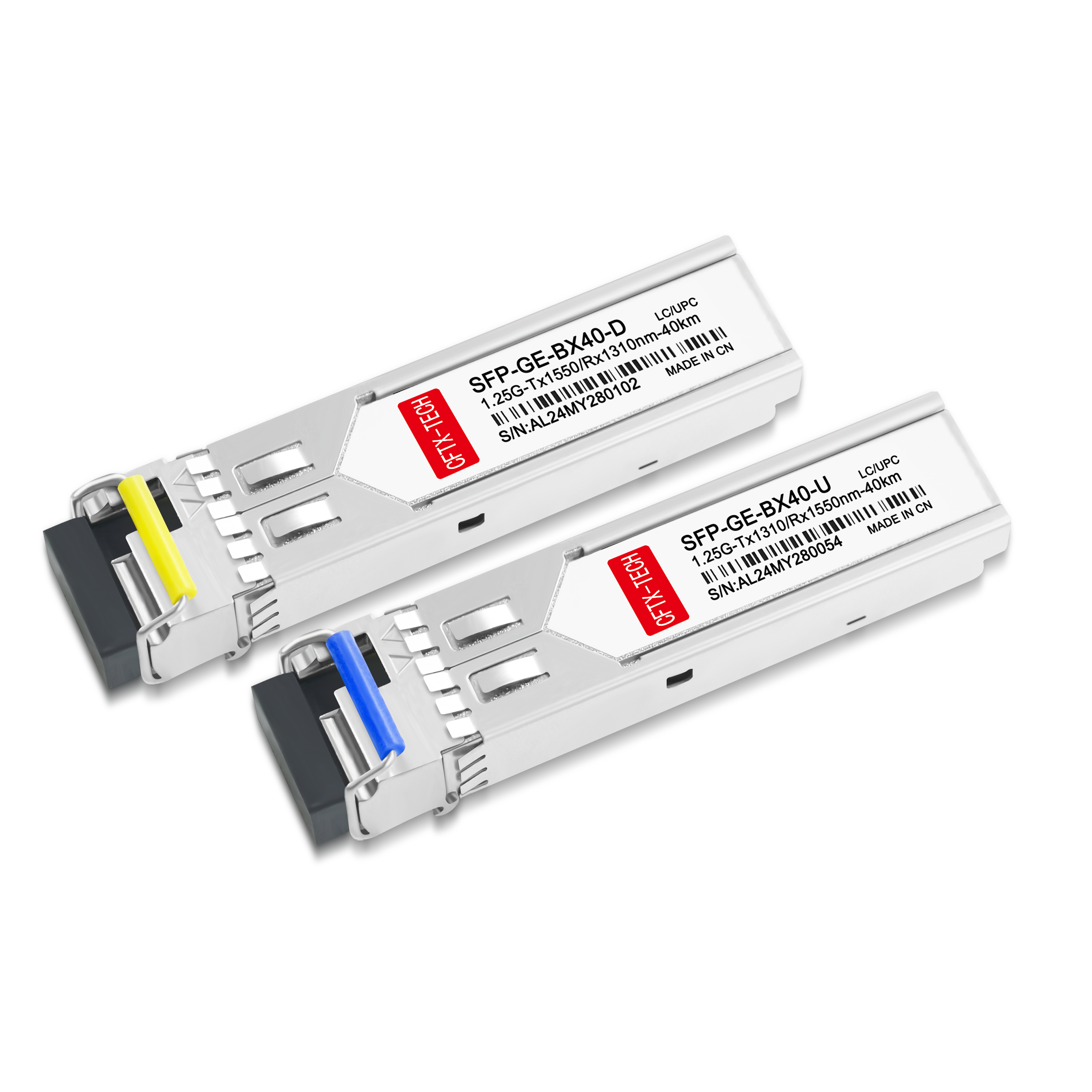 Telecom operator SFP 1000BASE-BX40U 1.25G BIDI 40km 1310nm/1550nm Simplex LC SC Optical Module