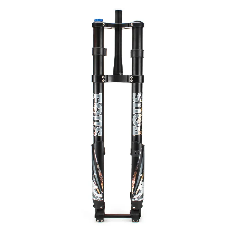 Wholesale bicycle front fork 26 27.5 29 MTB double shoulder thru axle suspension aluminum alloy bicycle inverted fork