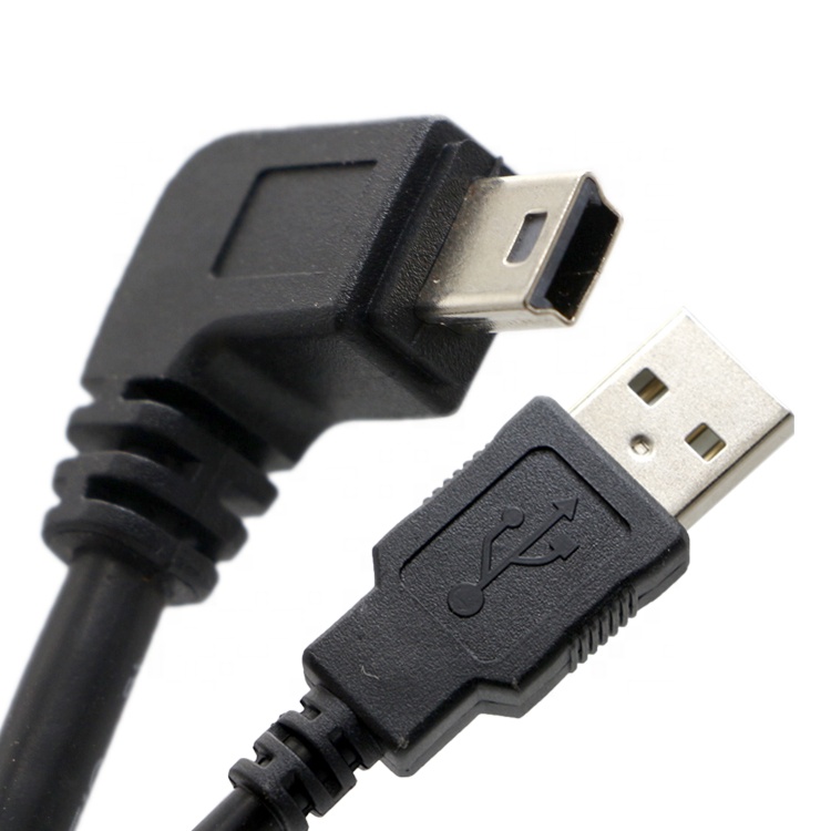 90 градусов правый угол USB папа к Мини USB кабель для PS3 контроллер цифровой камеры