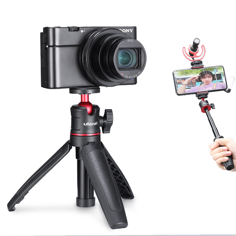 Ulanzi MT-08 DSLR SLR телефон Vlog штатив холодное растягивание обуви селфи Трипод для Sony A6400 A6300 для iphone селфи-палка