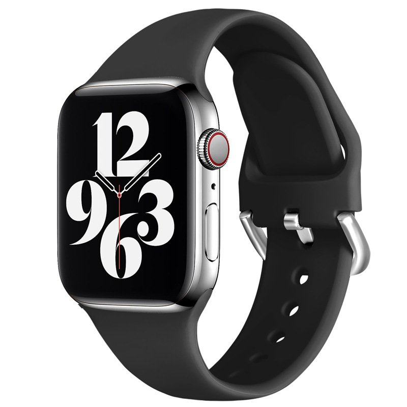 Apple Watch strap iWatch strap Pure color movement Reverse buckle strap Suitable for apple Watch silicone strap