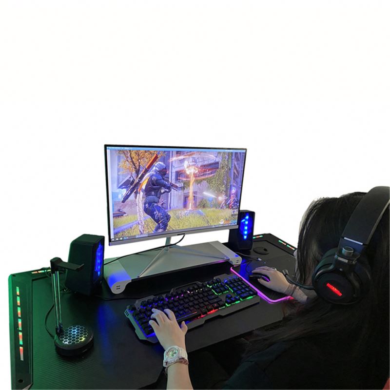Лидер продаж Amazon, домашняя мебель для ПК, игровой компьютерный стол RGB со светодиодной подсветкой, стул, стол, столик, боковой столик, стол для учебы и ноутбука