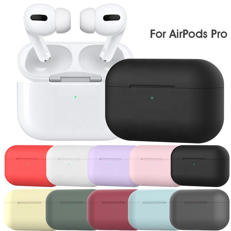 Силиконовый чехол для Airpods Pro, беспроводной чехол для apple airpods pro, чехол для наушников Air Pods pro 3, чехлы