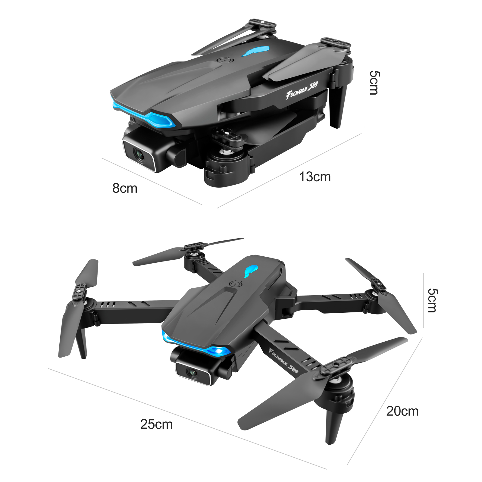 Дропшиппинг S89 4K wi-fi FPV HD двойная камера 50x зум высота поддерживающий безголовый режим одна кнопка взлет и посадка квадрокопт на радиоуправлении