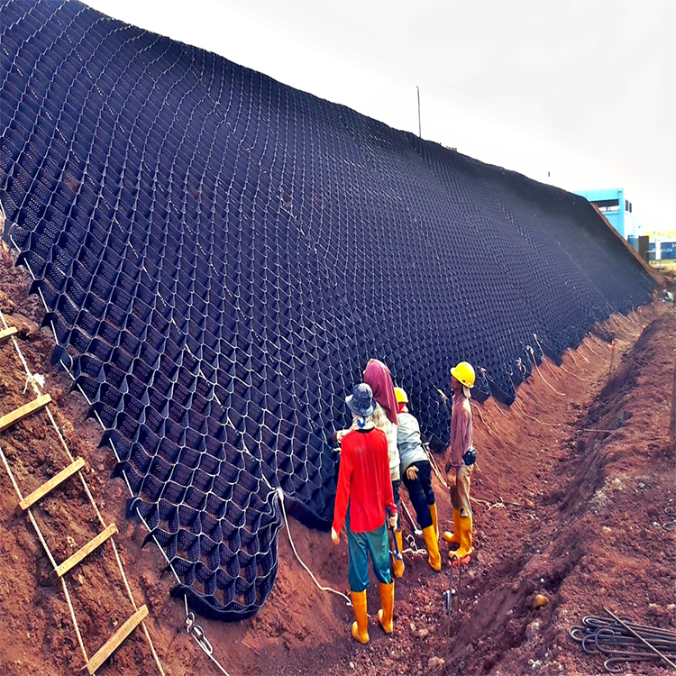 ASTM standard HDPE Geocell 50mm height geo cell road grid gravel honeycomb gravel driveway price Geocell Ground Grid Paver