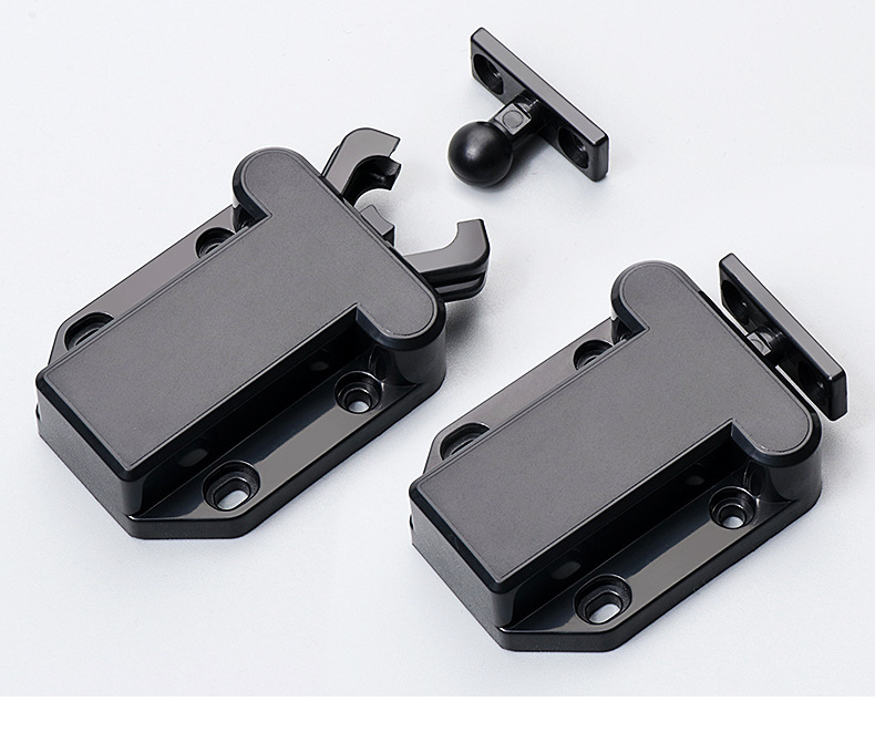 GQK Plastic Press Door Lock Concealed Type Large Plastic Rebound Door Touch Latch Lock