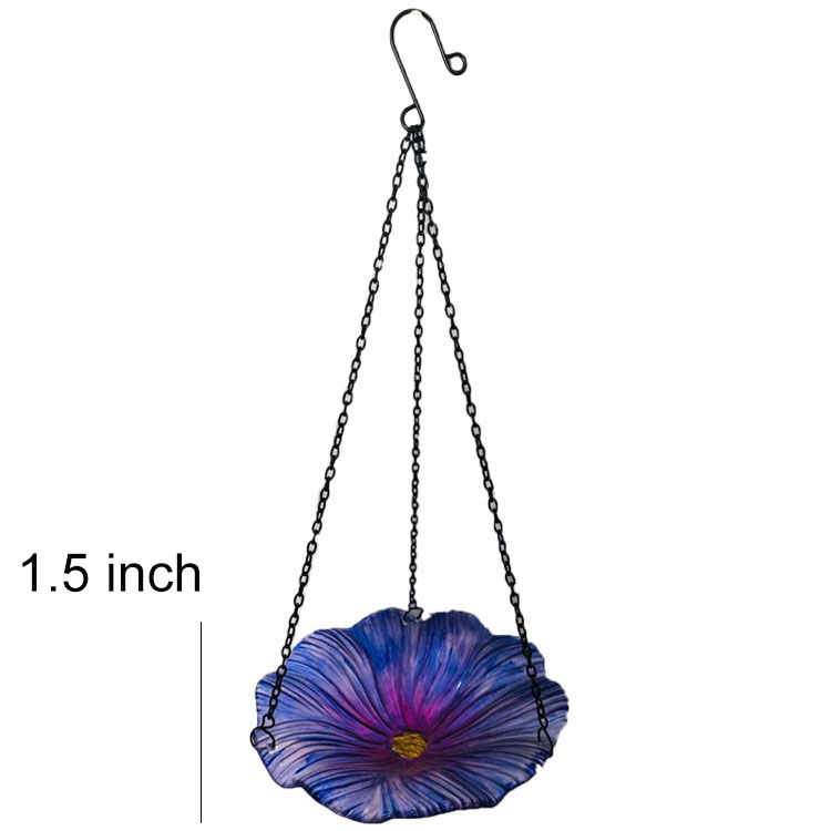 Modern Novelty Smart Glass Bird Bath And Water Bird Feeder Hanging Outdoor Garden Birdfeeder