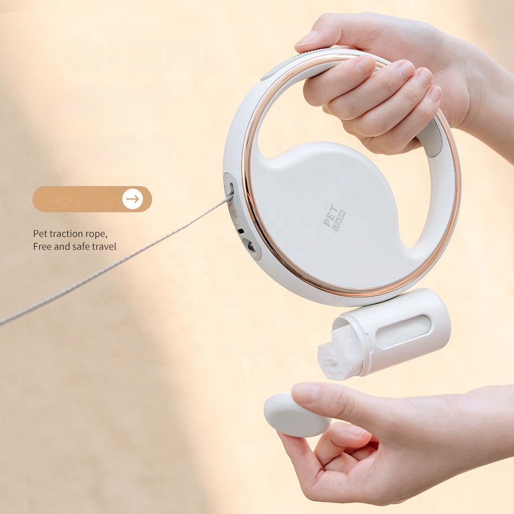 Retractable LED Leash с Light, Pet Accessories, Cat и Dog Leash, Garbage Bag, Hand Free, hot Sale