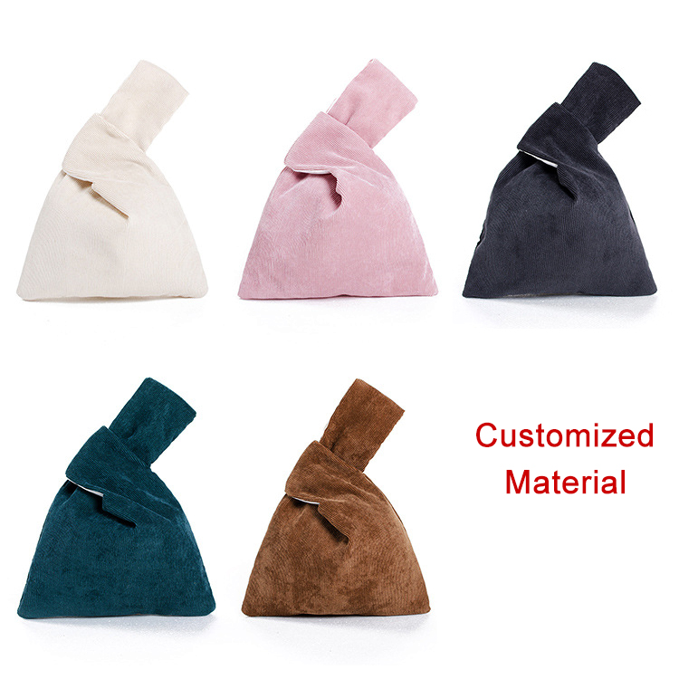 Custom Fashion Promotion Gift High Quality Handmade Foldable Fabric Organic Cotton Canvas Wrist Shopping Bags
