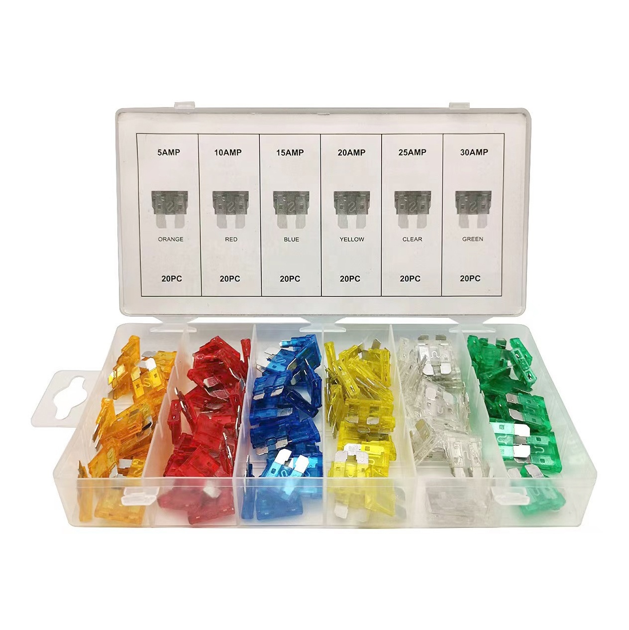 ZM 0680 120PCS Automotive car fuse kit 5A 10A 15A 20A 25A 30A auto fuse
