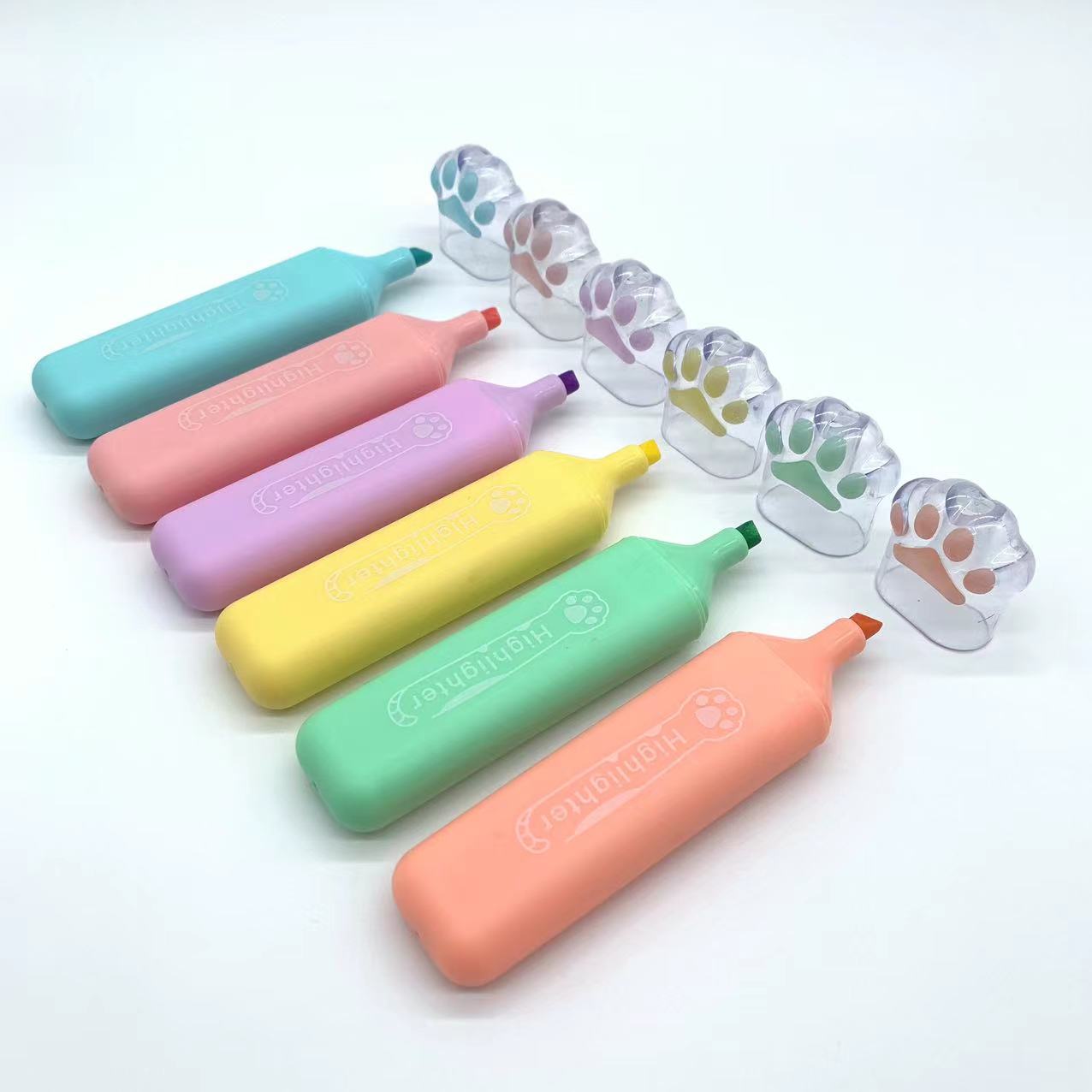 Assorted Pastel Colors Shimmer Highlighters Marker Pen Sparkly Highlighter for Noting
