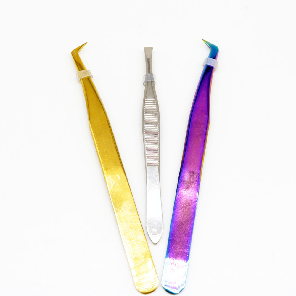 Wholesale high quality professional eyelash extension tweezers custom label, fast delivery