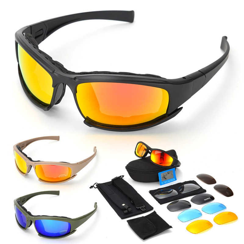 Sports sunglasses with anti-slip mat and impact resistant interchangeable lens cycling women men wholesale outdoor PC sunglass