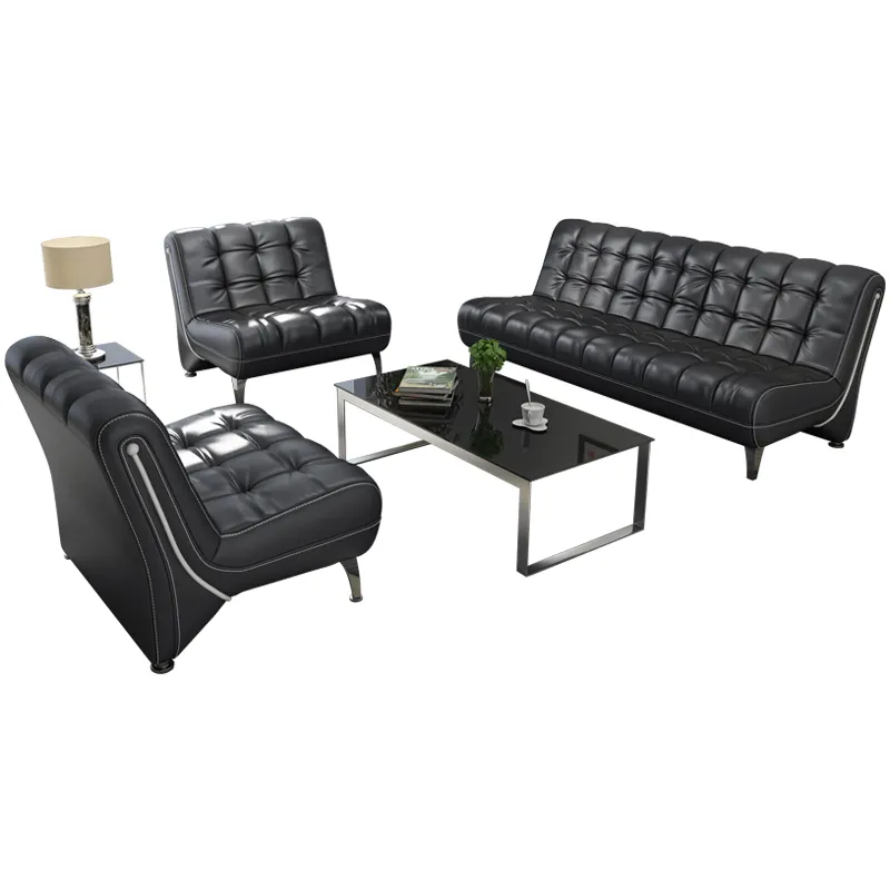 Cheap price modern office furniture PU leather office sofa set single seat