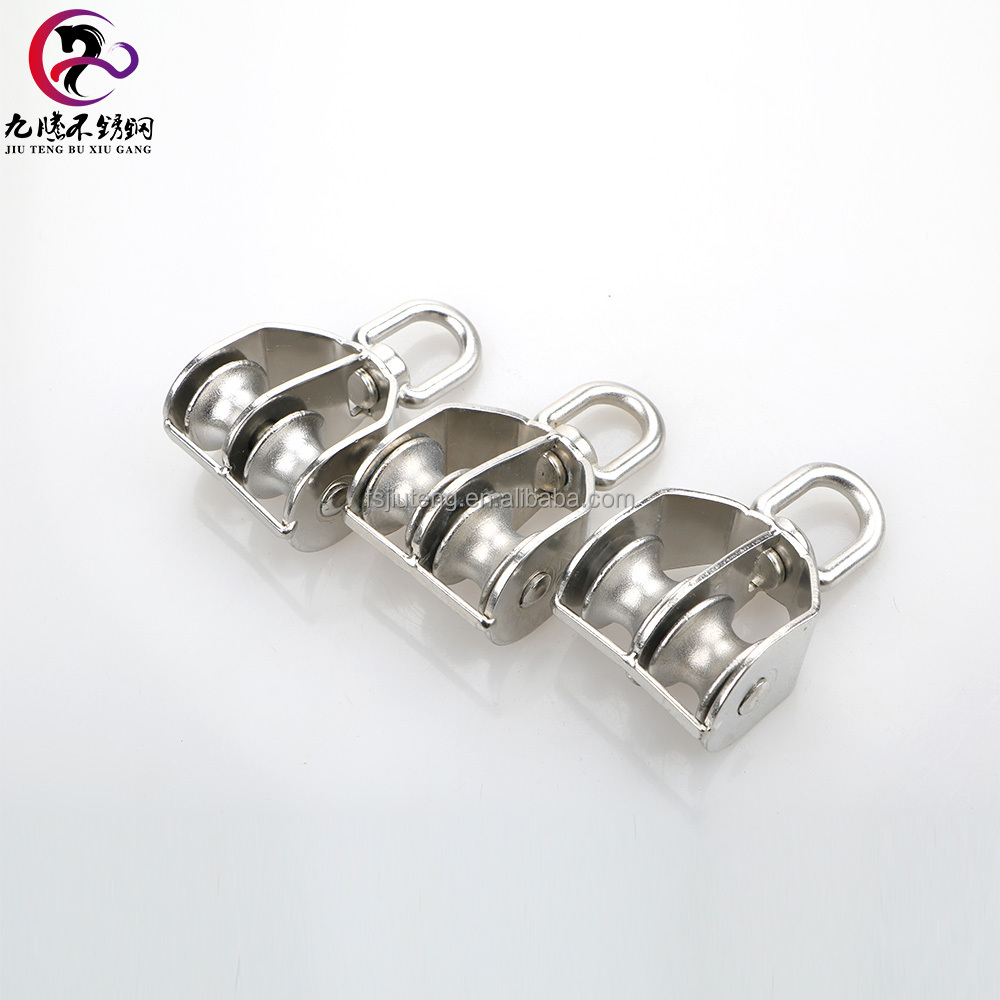316 304 stainless steel small cheap swivel double pulley