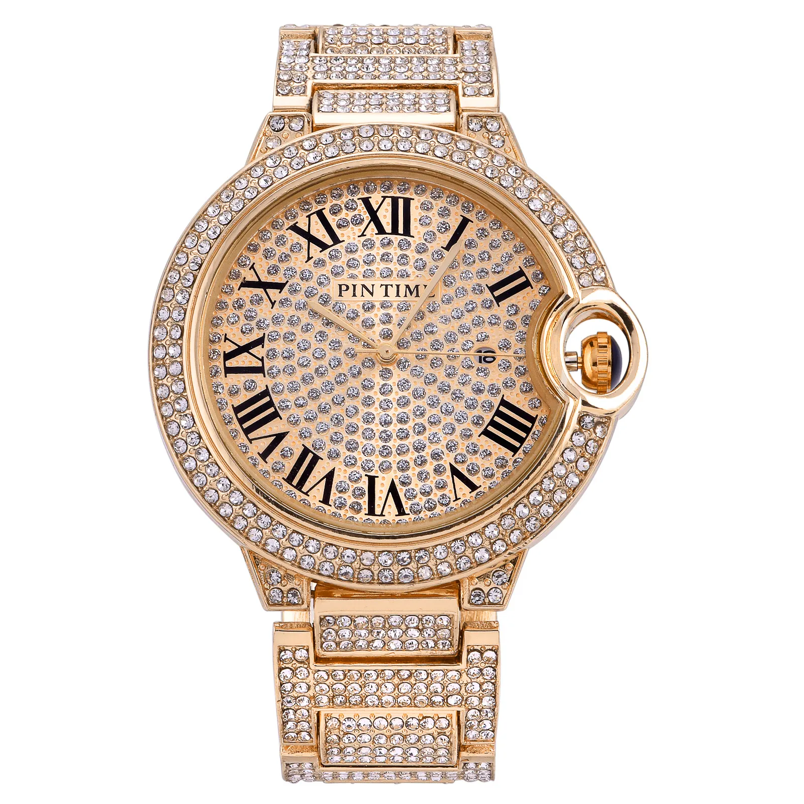 2022 New Diamond Rose Gold Watch Luxury Quartz Watch Stainless Steel Strap Personalized Wrist Watches Custom Logo