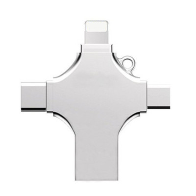Multi Function Type C 4 In 1 Pendrive 16Gb 32Gb 64Gb 128Gb Otg Usb 3.0 Flash Drive for Iphone Android PC