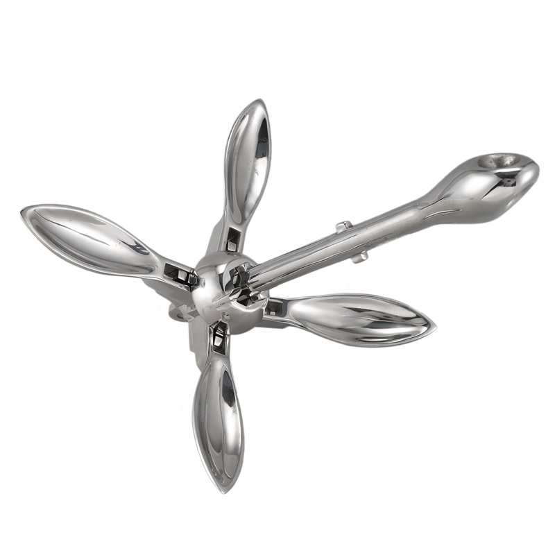 Boat Anchor Manufacturers 316 Stainless Steel Mirror Polished Ship Grapnel Anchors For Sale