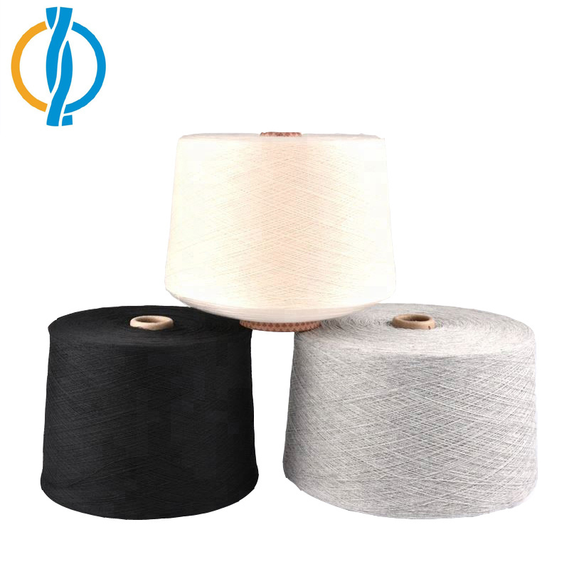Popular market recycled cotton waxed knitting yarns cone for sale