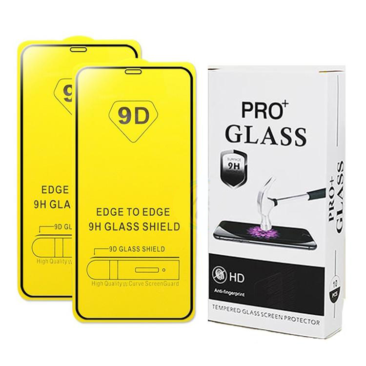 Для iPhone 6, 7, 8, X Xs 11 Pro Max для Samsung розничный пакет 9D Full Glue, защитная пленка для экрана из закаленного стекла Защитная пленка для iPhone 12 Pro Max