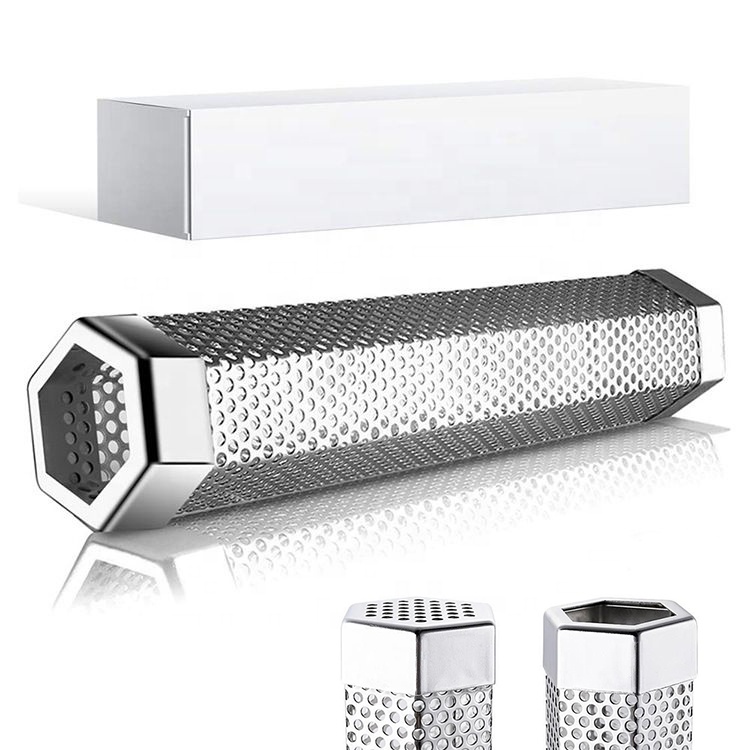 Charcoal Pellet Smoker Tube Stainless Steel BBQ Pellet Smoker Tube Accessories For Camping Smoker Tube
