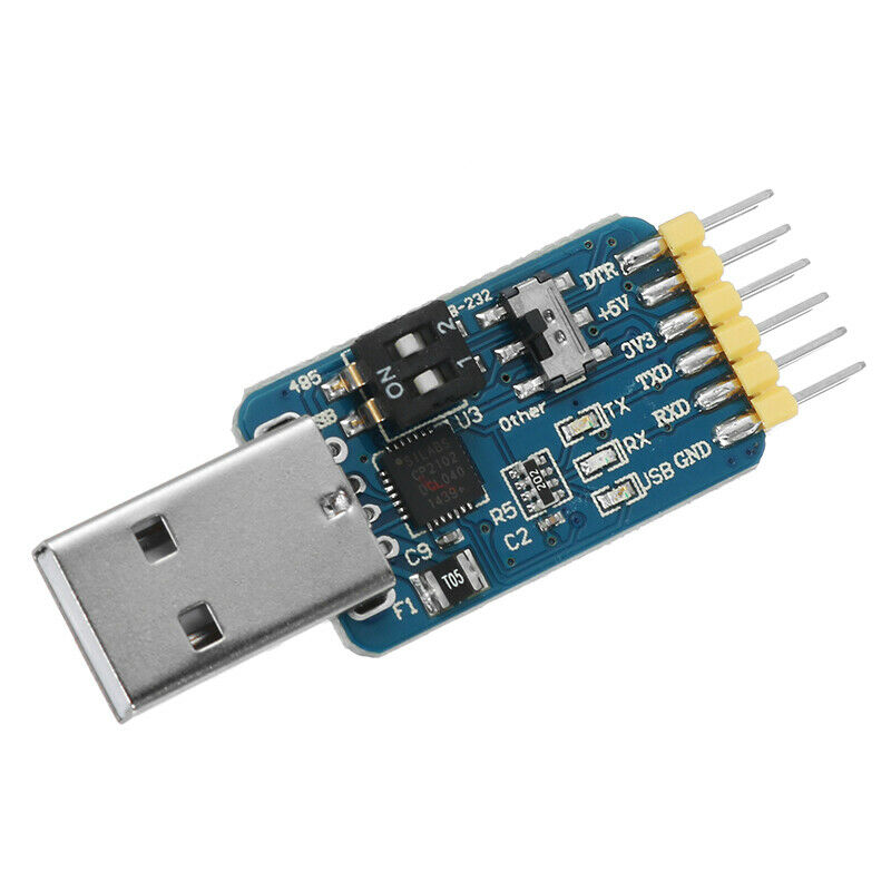 6 в 1, многофункциональный преобразователь CP2102 USB в TTL 485 232, 3,3 В/5 В, совместим с шестью