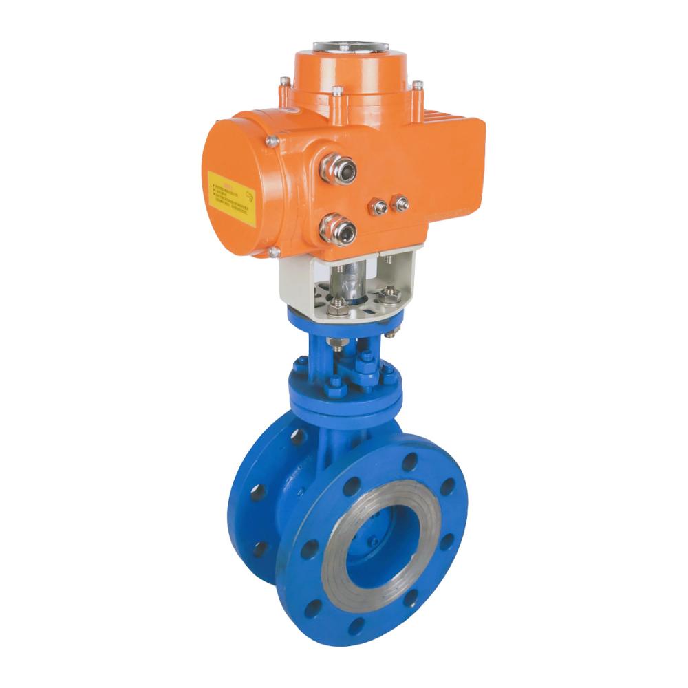 Electric actuated flange DN 80 butterfly valve body 316
