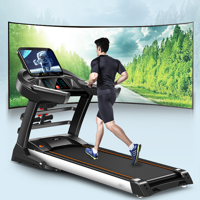 Gym Exercise Walking Running Machine Sport Foldable Treadmill China for Home Max Black Star Fitness Heart Auto Wireless Unisex