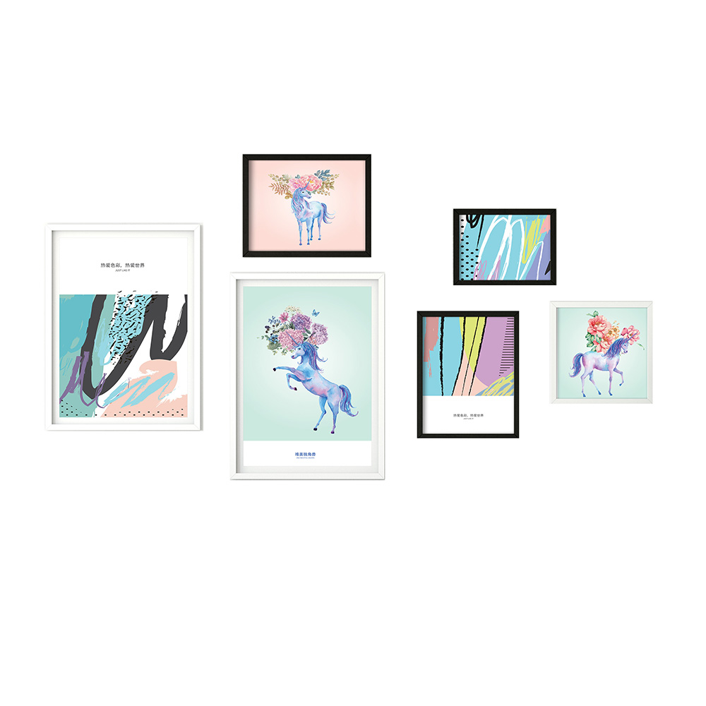 Double Sided Glass Picture frame Paper art Photo Frames Set framed art