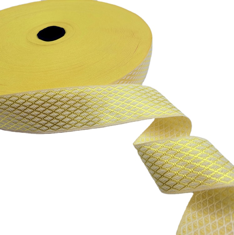 diamond design Golden color Polyester mattress ribbon Mattress Binding tape edge for mattress