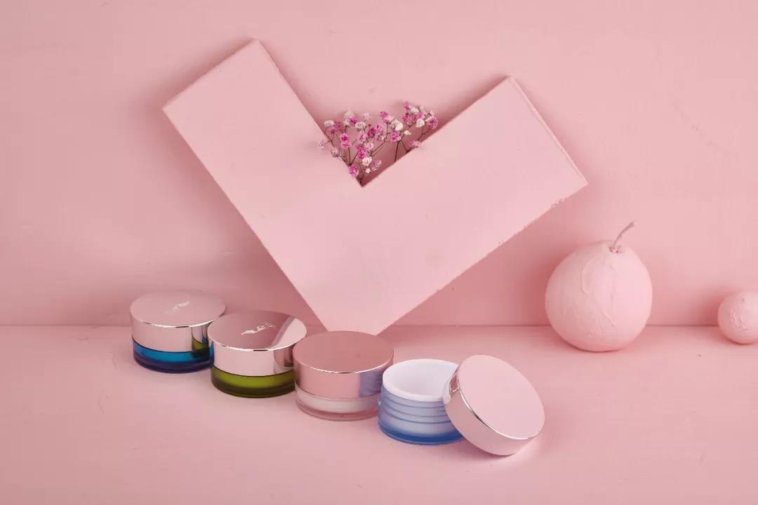 Round Shaped Refillable Clear Container Makeup Water lotion creams plastic bottle jar