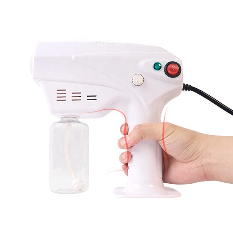 wireless charging nano blue light nebulizer battery cordless disinfection ultraviolet sanitizer nano sterilizer steam gun