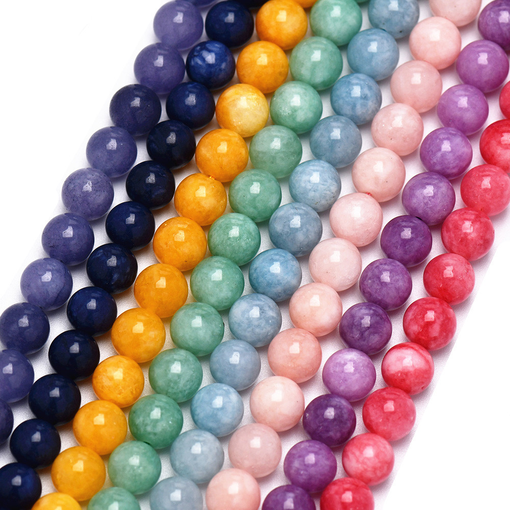 Wholesale High Quality Beading 6-12mm Natural Stone Beads Smooth Agate Loose Spacer Bead for Jewelry Making