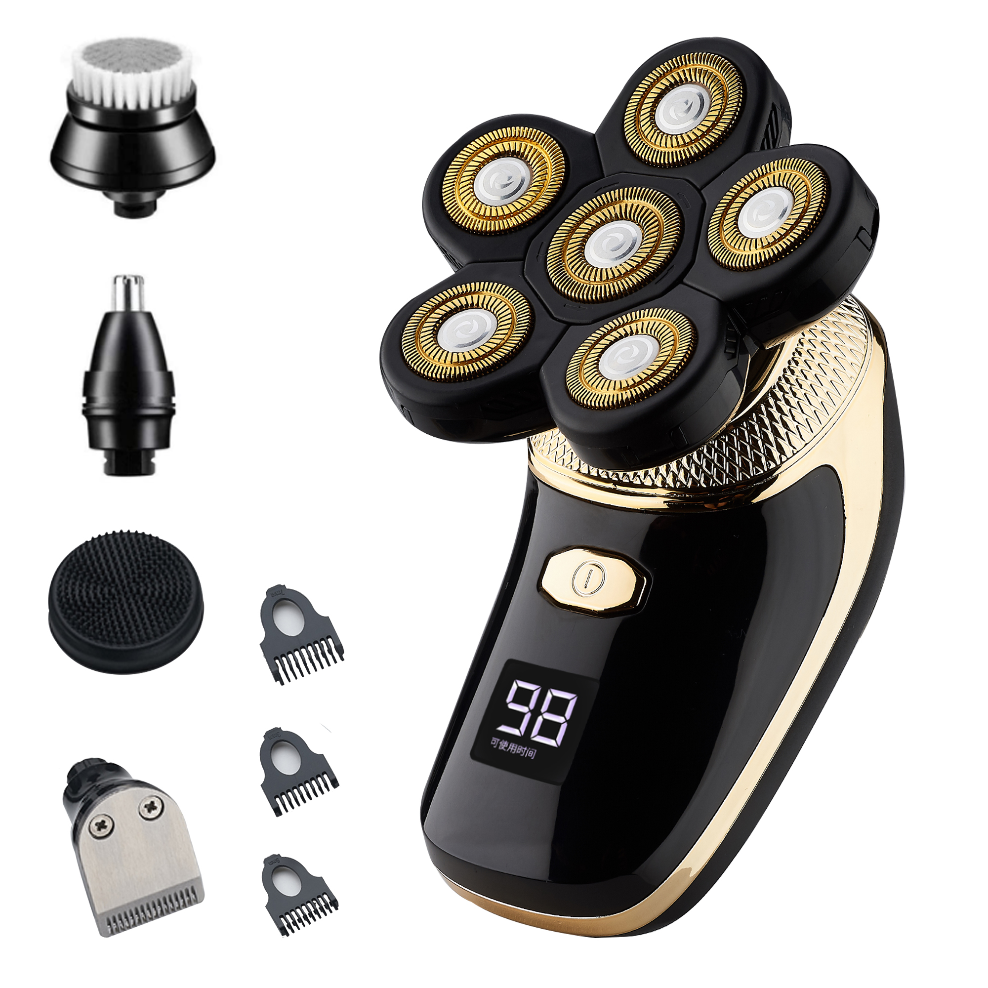Rechargeable electric shaver for men 5 in1 bald shaver razor