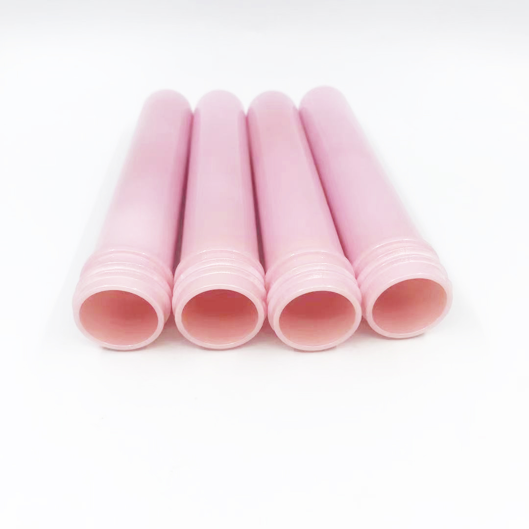 wholesale pink color Preform neck size 28mm 55g g PET preform price for blowing 250ml-500ml hand sanitizer bottle