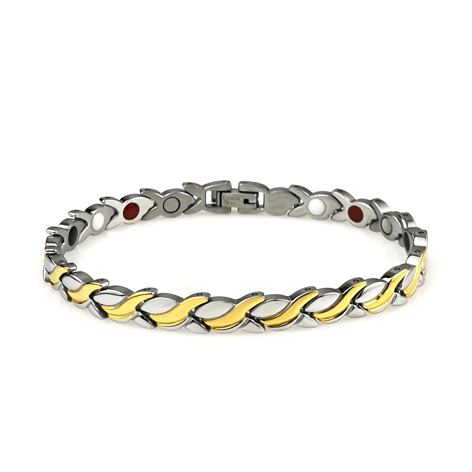 Wholesale Factory Korean korea style friendship bracelet magnetic stainless steel jewelry ladies fish bracelet in stock