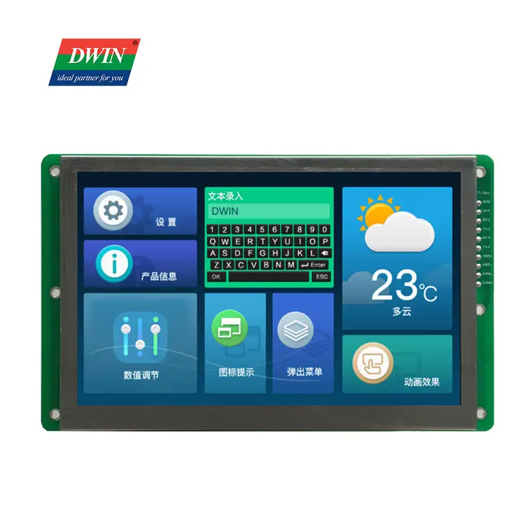 Lcd Tft Display Dwin 7 Inch Lcd Screen 800*480 HMI Industrial Panel UART Tft Display Industrial Touch Screen