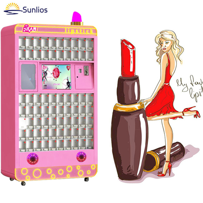 Factory price shopping center coin operated touch screen lipstick vending game machine for sale