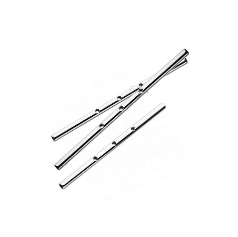 ASTM F136 Titanium 3-Internally Threaded Holes on Bar Industrial Barbell Pins Piercing Jewelry