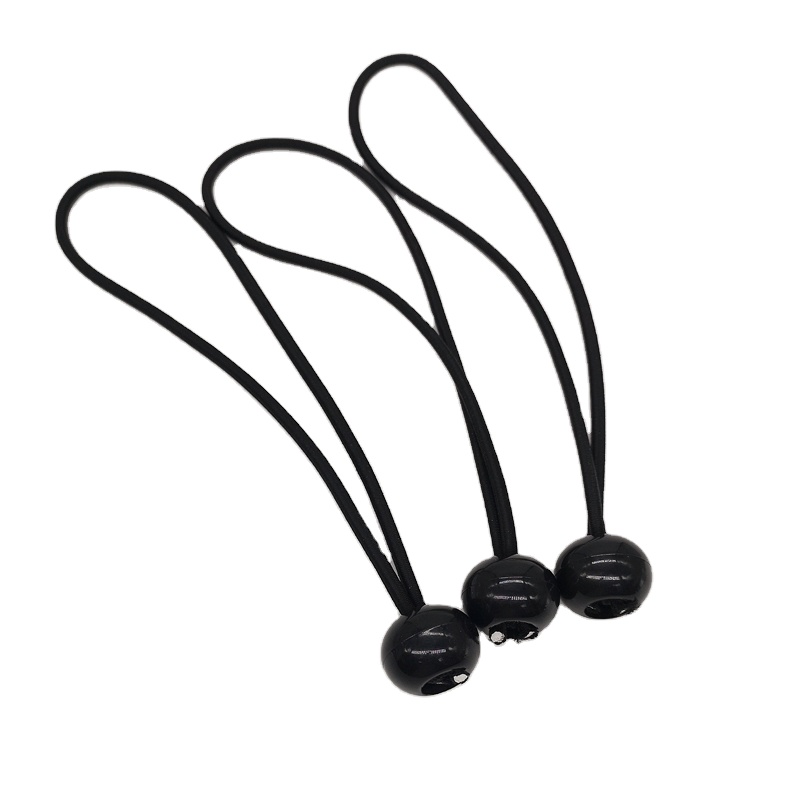 25pack 9" Black Color Strong Plastic Ball Ends Bungee Shock Elastic Cord Tarp Canopy Bungee Tie Down Strap