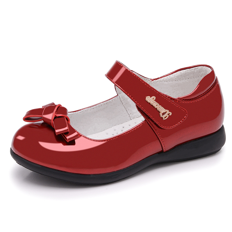 Wholesale girls princess shoes bowknot black performance shoes children's school uniform manufacturers