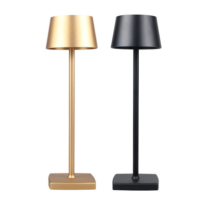 LED Rechargeable Hotel Desk Lamp Modern Restaurant Decorative Table Gold Lamp with LED Lights